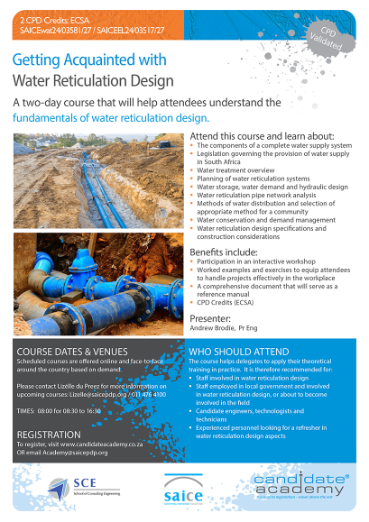 Water Reticulation Design CA(7)